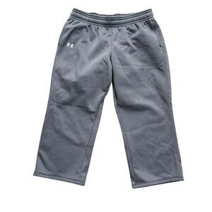 Under Armour Women's Cozy Gray Fleece Sweatpants XL Relaxed Fit Pockets